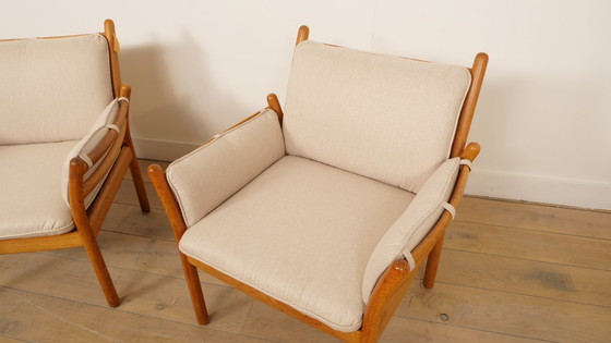 Image 1 of Set van 2 vintage fauteuils | Illum Wikkelsø voor Silkeborg | Model Genius | Teak