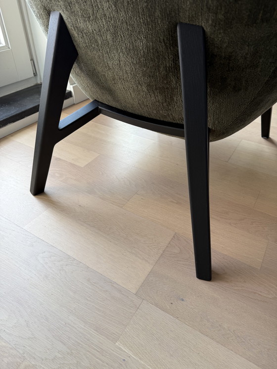 Image 1 of Montis, silla Enzo en tela bouclé/esponjosa verde musgo