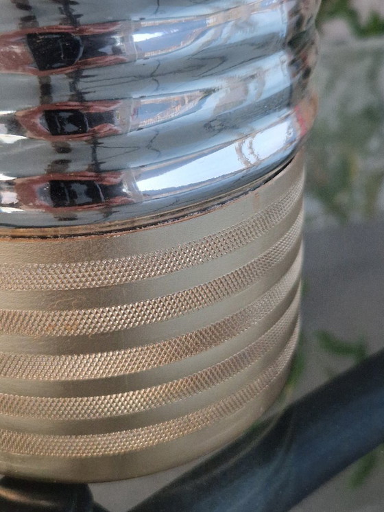 Image 1 of Thermoskan van glas en aluminium uit de jaren 60