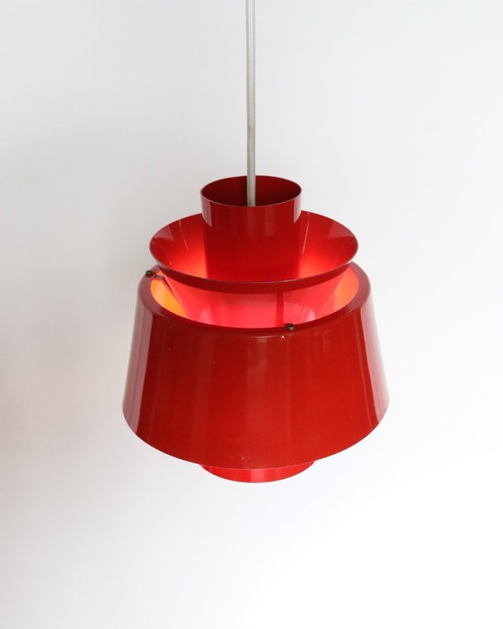 Vintage Danish red Pendant lamp Jørn Utzon – Metal (photo 5 of 9)