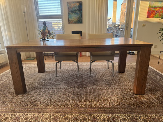 Image 1 of Massief eiken eettafel (verlengbaar) 