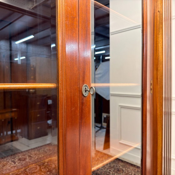 Classic English Bookcase with Columns – Glass, Wood (photo 16 of 20)