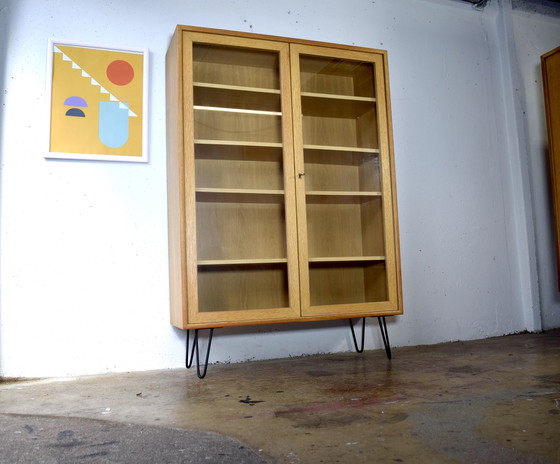 Image 1 of 1950s vintage display case showcase midcentury cabinet