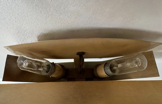 Image 1 of Lampada da parete vintage attribuita a Serge Mouille, ottone e resina, Dallux, Francia 1960