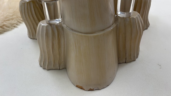 Image 1 of Italian Design Sergio Longoni Vintage Dining Table Glass Top