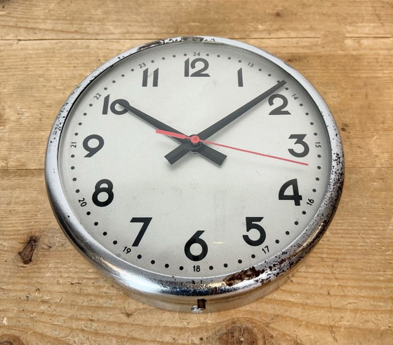 Vintage Wandklok van PAL, jaren 50 – Klokken, Glas, IJzer (photo 10 of 18)