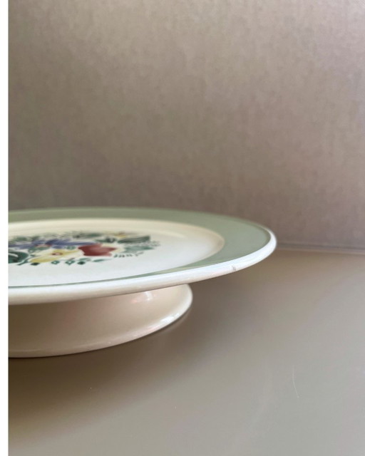 Villeroy & Boch Servierplatte auf Fuß – Botanica Kollektion – Vintage