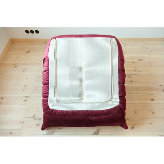 Image 1 of Togo vintage woonkamer set in bordeaux fluweel van Michel Ducaroy voor Ligne Roset, Frankrijk 1970