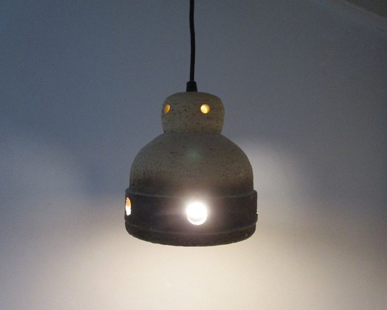 Vintage Brutalistische Keramische Hanglamp Uit De Jaren 70 – Hanglampen, Ceramic (photo 3 of 12)