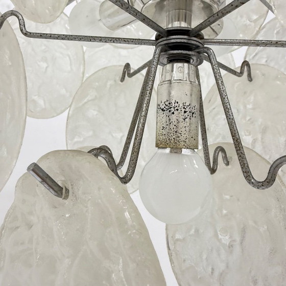 Image 1 of Mid-eeuwse kroonluchter met lucite schijven , 1970