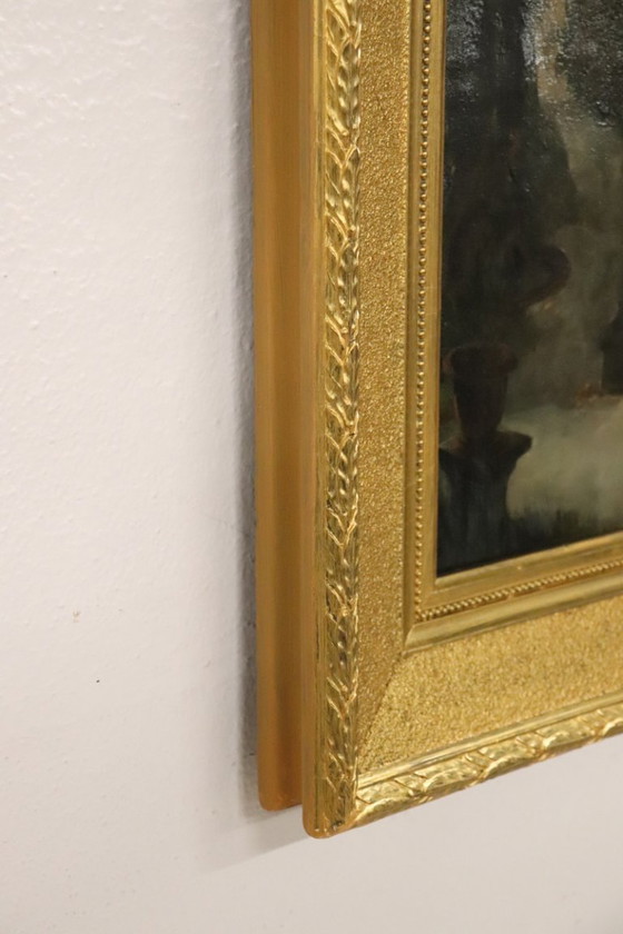 Image 1 of Romantische Szene, Ölgemälde, Italien, 19. Jahrhundert