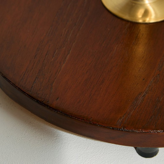 Image 1 of MK10240 Teak and brass floor lamp