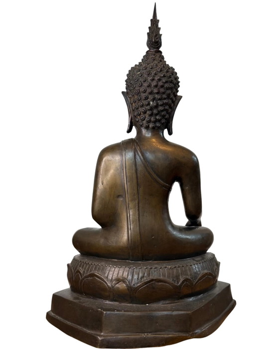 Thai Bronze Buddha – Large Temple Statue – Rattanakosin Style 55cm – Sculpture (photo 5 of 10)