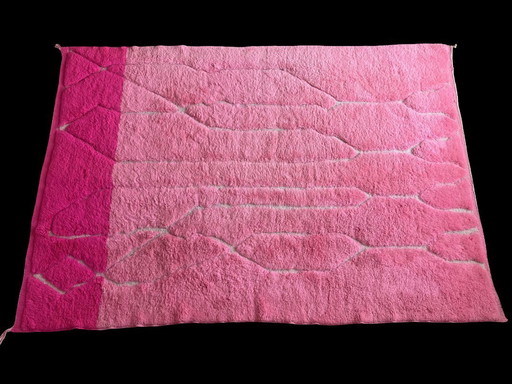Roze Berber Boujad Wollen Vloerkleed