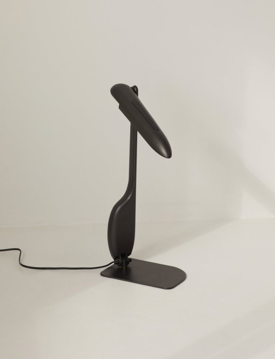 Image 1 of Lampada postmoderna nera vintage disegnata da Philippe Michel, circa 1980