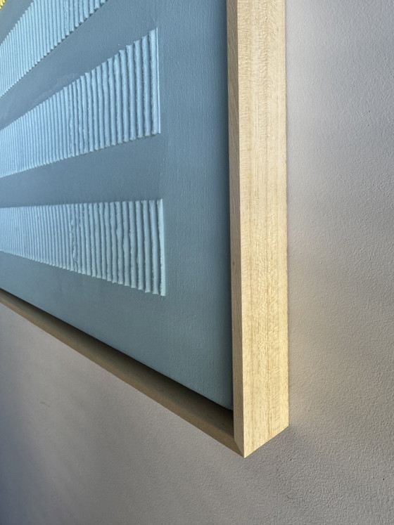 Quadro Materico Blu Giallo (50x70 Cm) – Decorazioni murali, Canvas, Wood (photo 4 of 5)