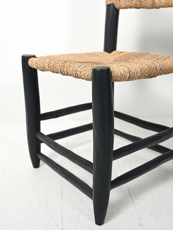 Image 1 of Ensemble de cinq chaises marocaines en bois bleu