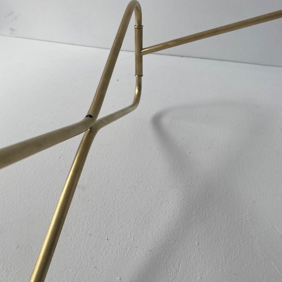 Image 1 of LAMPADA IN OTTONE ANTICO E VETRO PRISMATICO XXL