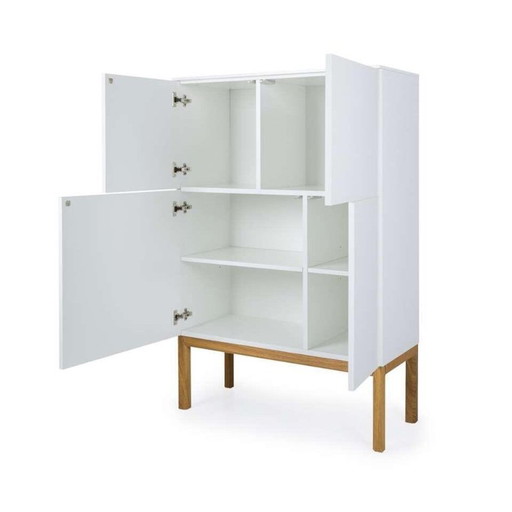 Mobiletto da parete Tenzo Patch in rovere bianco