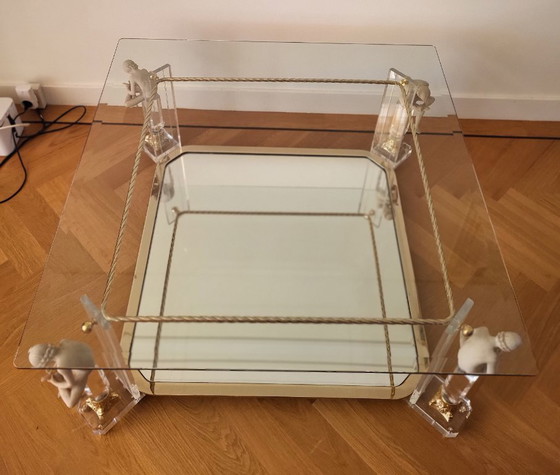 Hollywood Regency Style coffee table – Glass, Metal (photo 2 of 5)