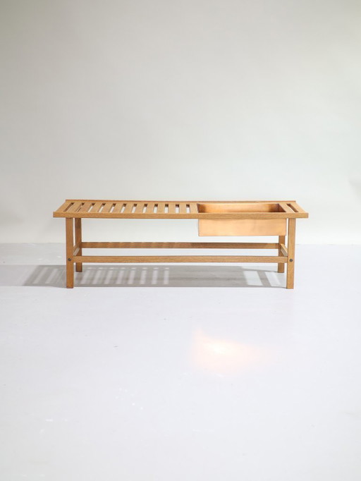 Banc avec jardinière Yngve Ekström vintage suédois