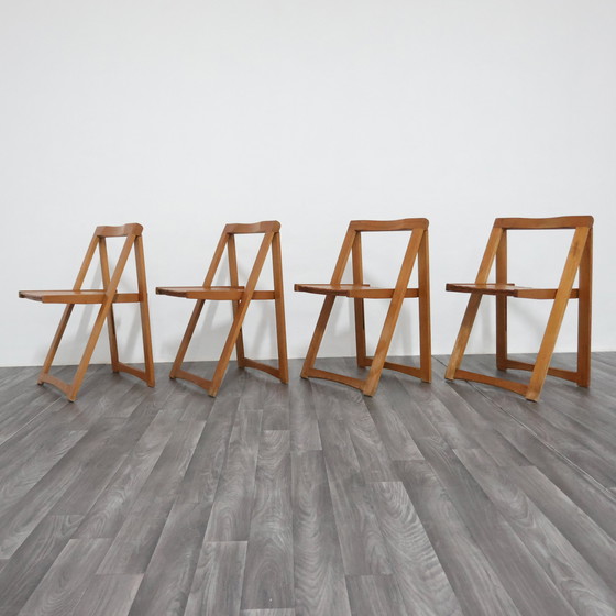 Image 1 of Aldo Jacober For Alberto Bazzani 4 Chairs Mod. Trieste 1960s Vintage Design