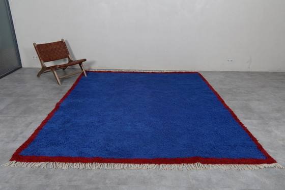 Image 1 of Tappeto marocchino in lana blu, annodato a mano – ORDINA ORA