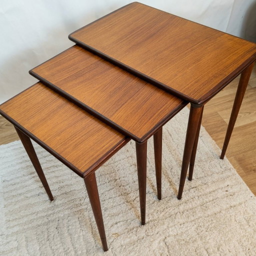 Vintage Deense Teak Nesttafels