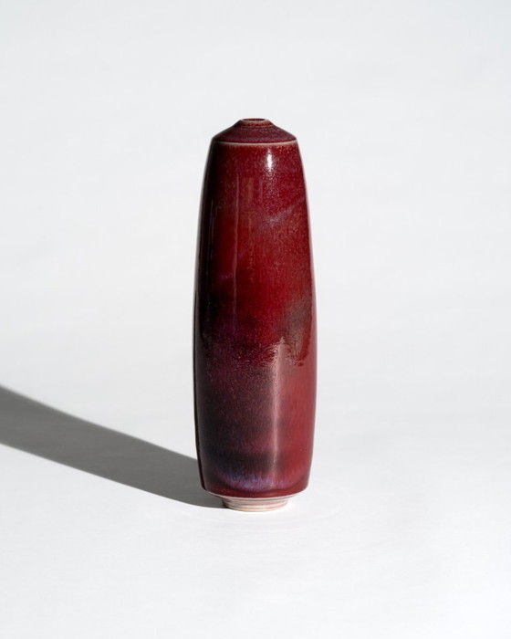 Image 1 of Wolfgang Meer Studio Ceramic Sang de Bœuf Glaze Vase Bremen West German Pottery