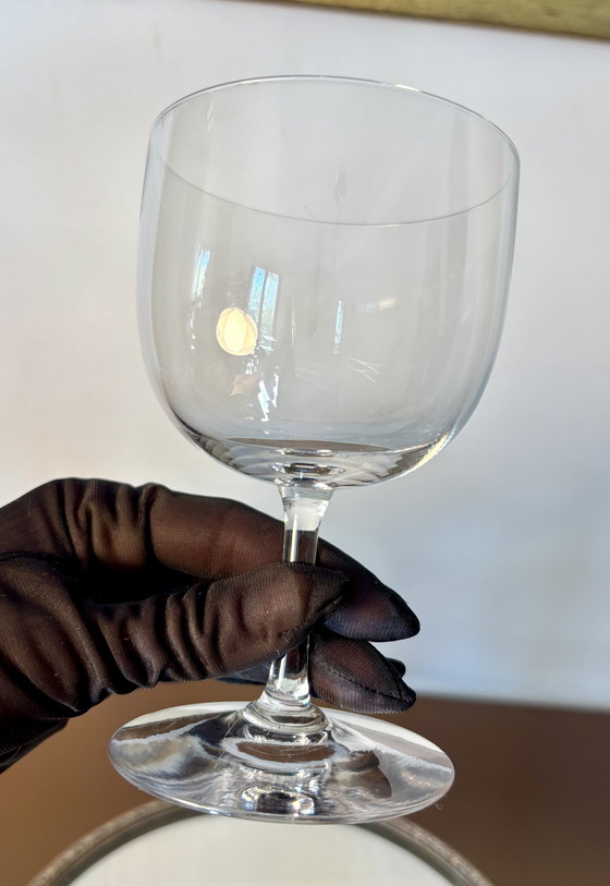 Image 1 of 2 verres à vin et eau cristal Baccarat m. Ballon