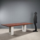 Table des années 1980 avec pieds en marbre