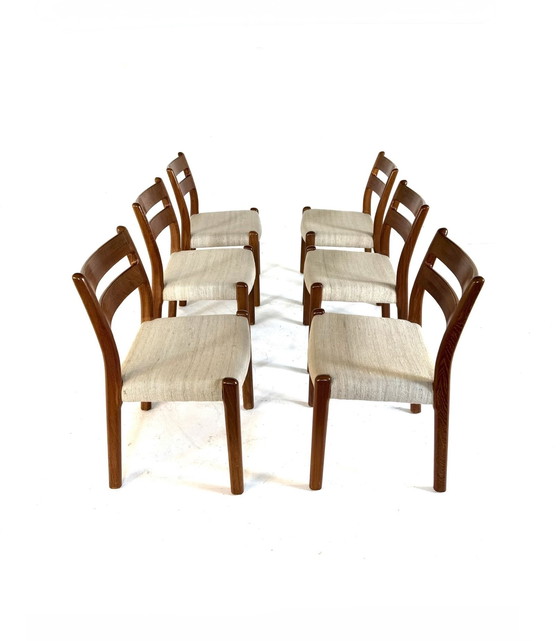 Image 1 of 6 chaises de salle à manger danoises vintage, EMC Møbler '80