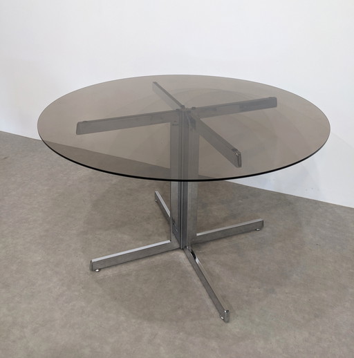 Round Table from the 70s - Smoked Glass