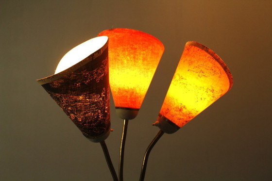 Image 1 of Italienische Stehlampe aus Messing mit drei Leuchten, 1960er Jahre