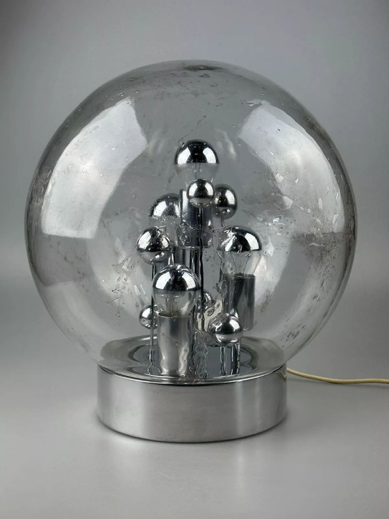 Image 1 of 60s 70s table lamp ball lamp Doria "Big Ball" glass space age design