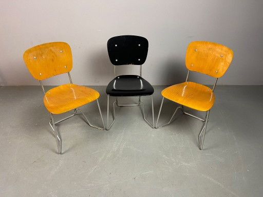 Chaises de salle à manger pliantes Aluflex d'Armin Wirth, 1951 - Lot de 3. Suisse, années 50. Réf. : CH2012