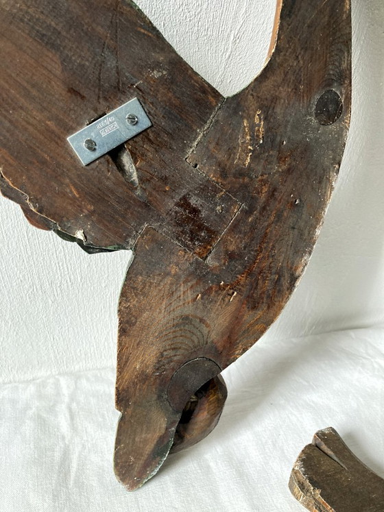Trio di anatre germano reale in legno intagliato e dipinto, Decorazione murale, Decorazioni murali, Verde (foto 16 di 19)