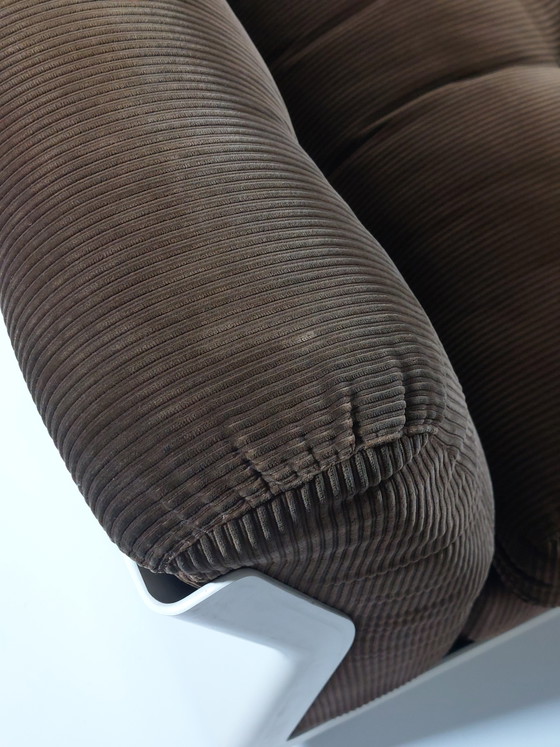 Image 1 of Set van twee Amanta Cord fauteuils en sofa's van glasvezel, ontworpen door Mario Bellini C&B Italy.