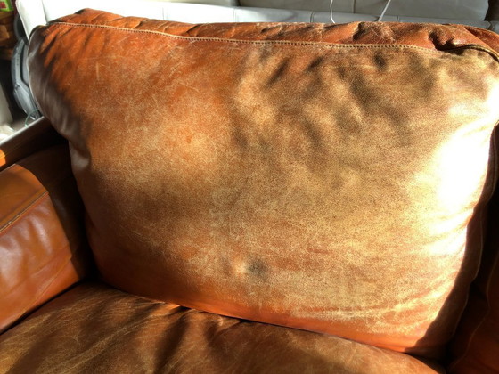 Image 1 of Poltrona Frau Socrates - Hermoso y elegante sofá de diseño italiano en color coñac