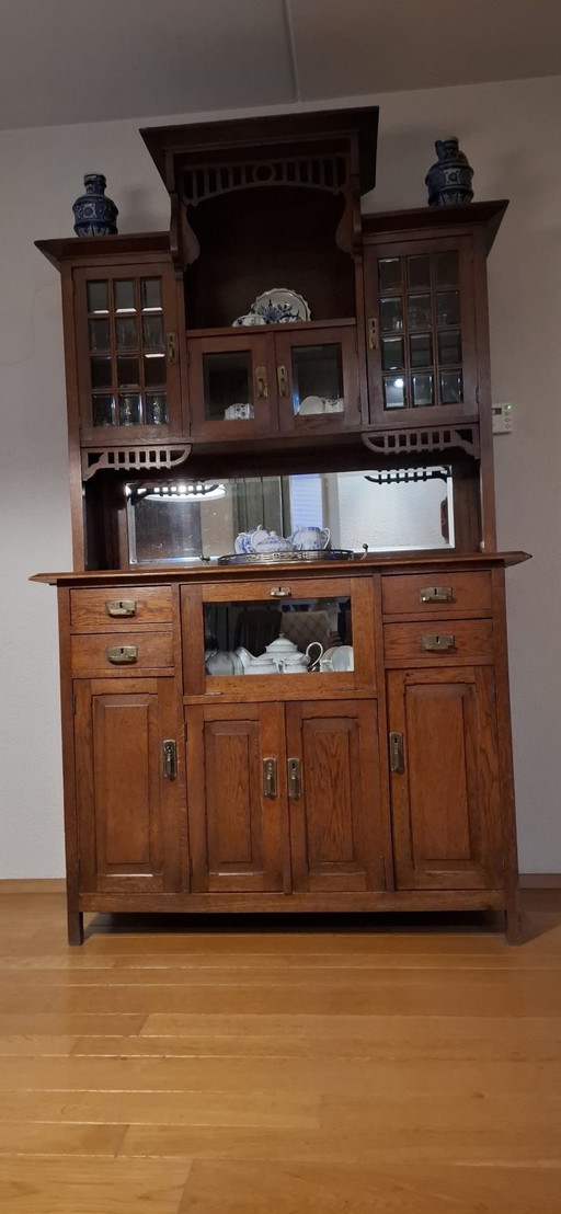 Prachtige Antieke Buffetkast Massiv Eikenhout