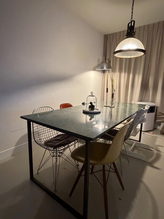 Aime Té Design Dining table – Green Marble – 200 X 90 Cm €950 – rvs (photo 7 of 7)