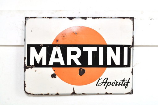 Panneau en émail Martini, 1950