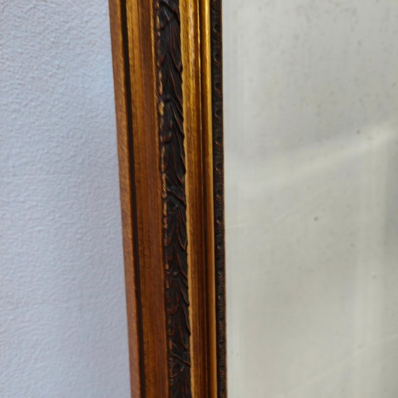 Image 1 of Antieke Regency Barok Rococo facet geslepen spiegel passpiegel.