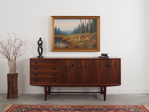 Peinture "Deux cerfs au bord de l'eau", design danois, années 1960, par Wolmer Zier