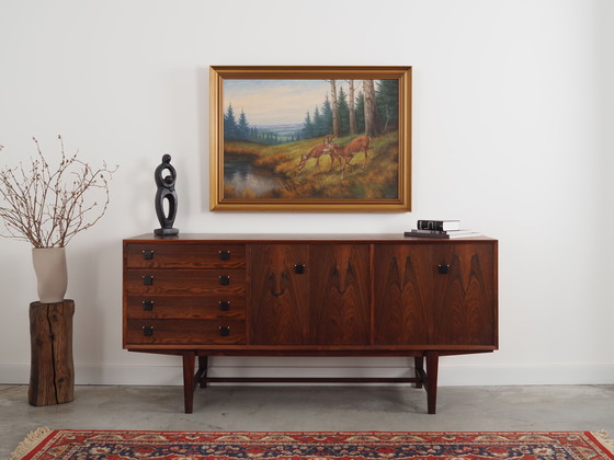 Image 1 of Peinture "Deux cerfs au bord de l'eau", design danois, années 1960, par Wolmer Zier