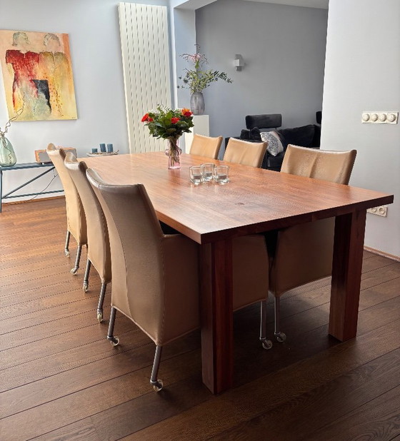 Image 1 of Art of Living walnut dining table