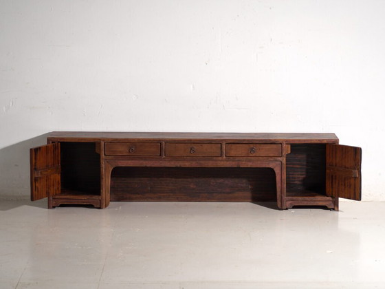 Antiker bemalter niedriger Schrank aus Kiefernholz – China, circa 1900 – Sideboard, Iron (photo 40 of 40)