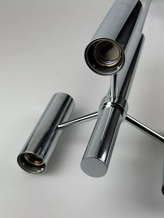 Image 1 of 60s 70s 6-light Sputnik chandelier by Hustadt Leuchten Germany