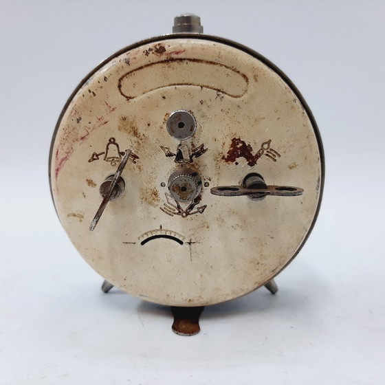 Image 1 of Mid-century mechanical alarm clock for Mera-Poltik, Poland 