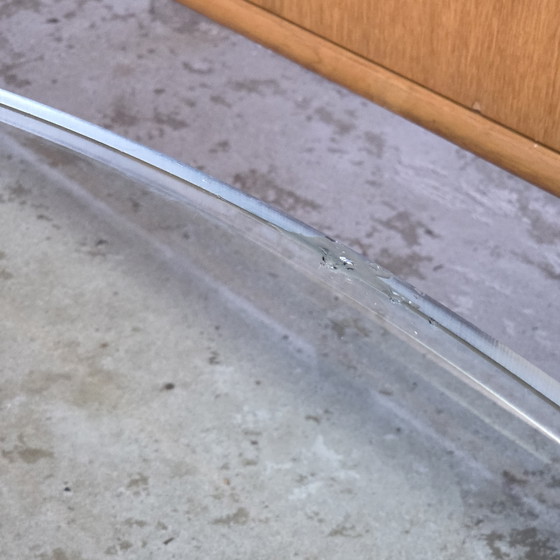 Image 1 of Vintage jaren 50-60 space age design salontafel glas en hout